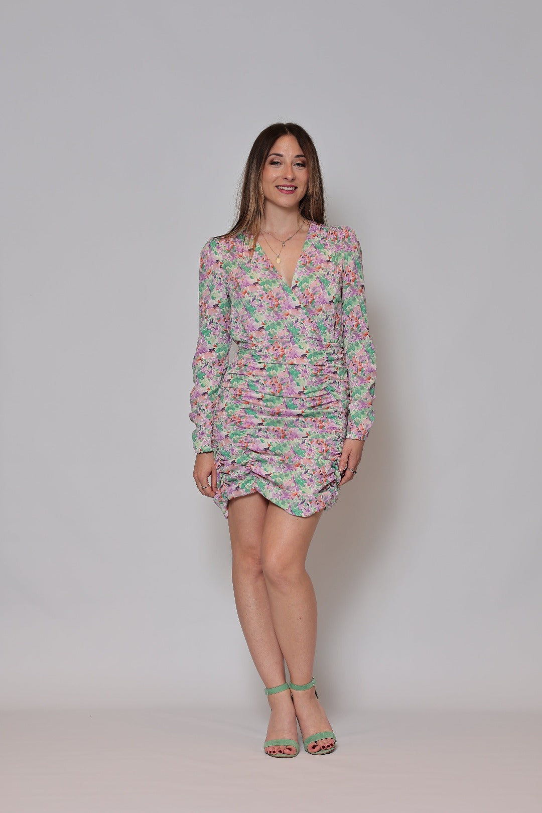 Robe courte fleurie Lana