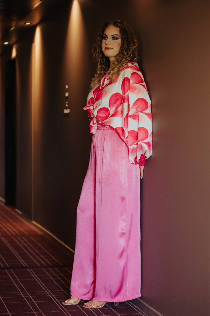 Pantalon large Rosa