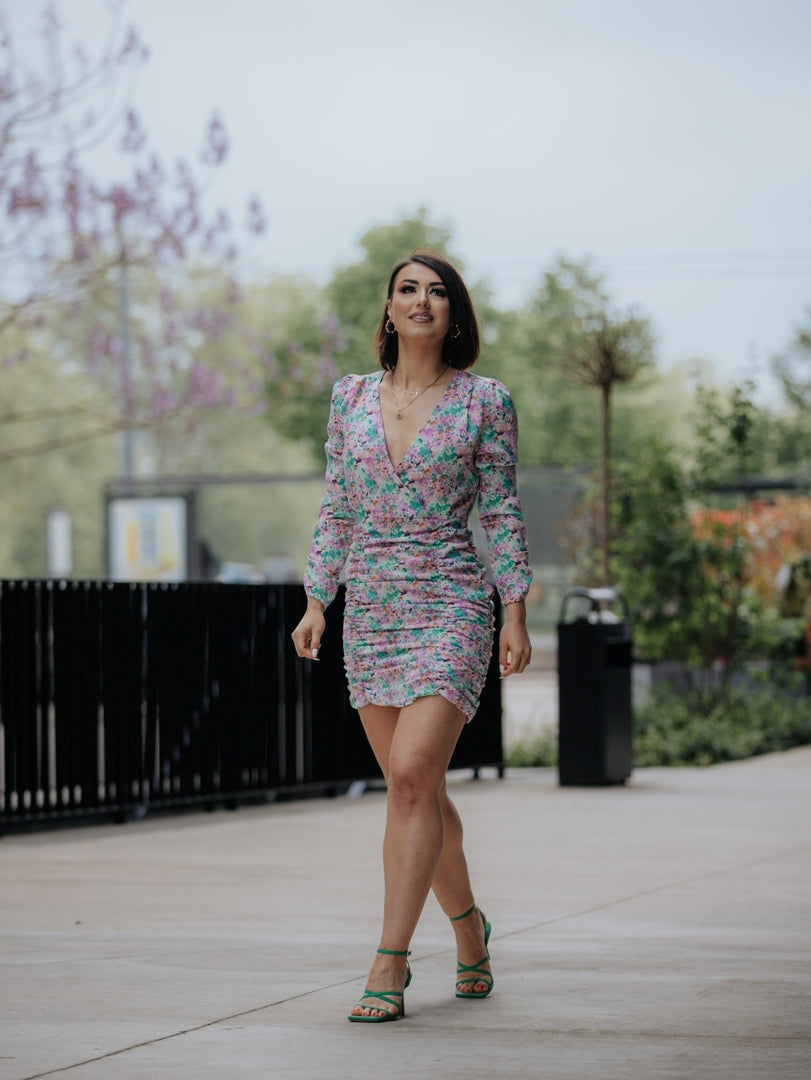 Robe courte fleurie Lana