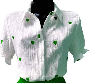 Chemise à coeurs Lola