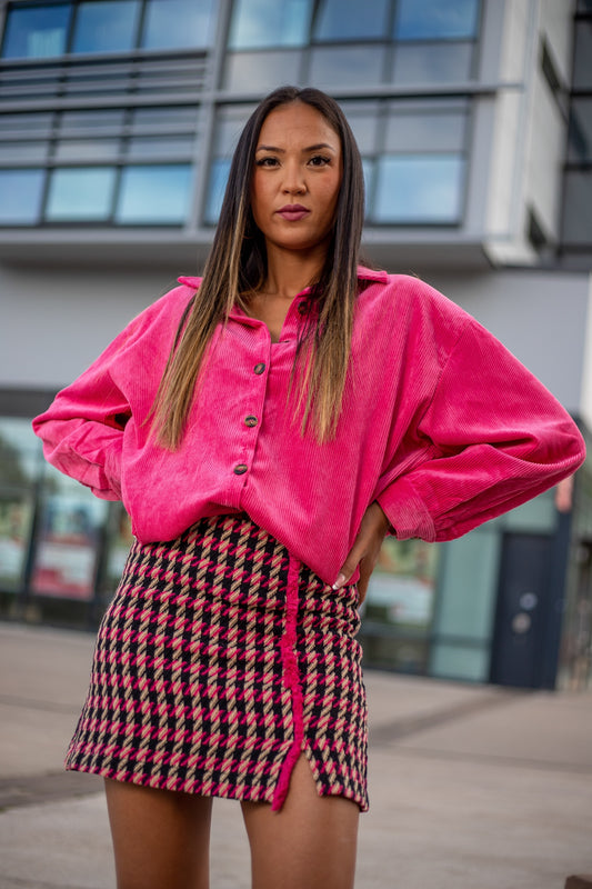 Mini-jupe effet tweed Nina