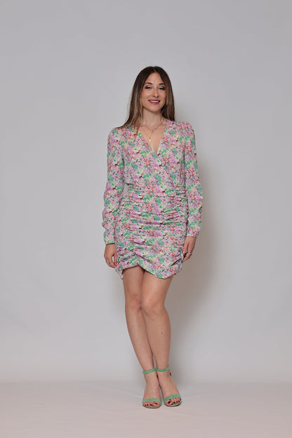Robe courte fleurie Lana