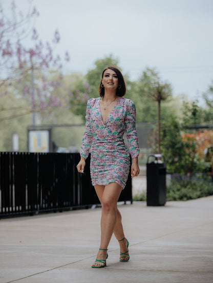 Robe courte fleurie Lana