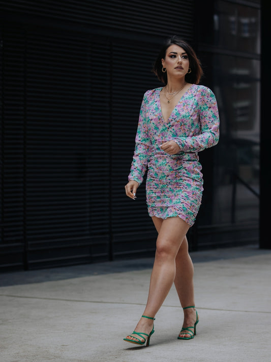 Robe courte fleurie Lana