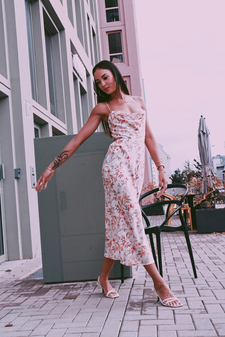 Robe longue en satin Tara
