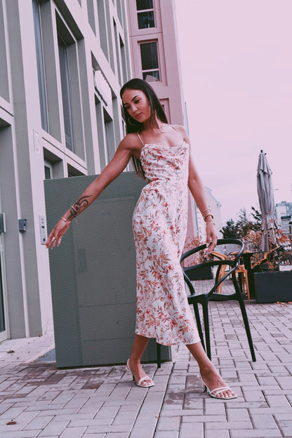 Robe longue en satin Tara